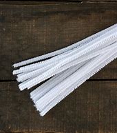 CousinDIY White Chenille Stems 6 mm x 12" 25/Package (Pipecleaners)